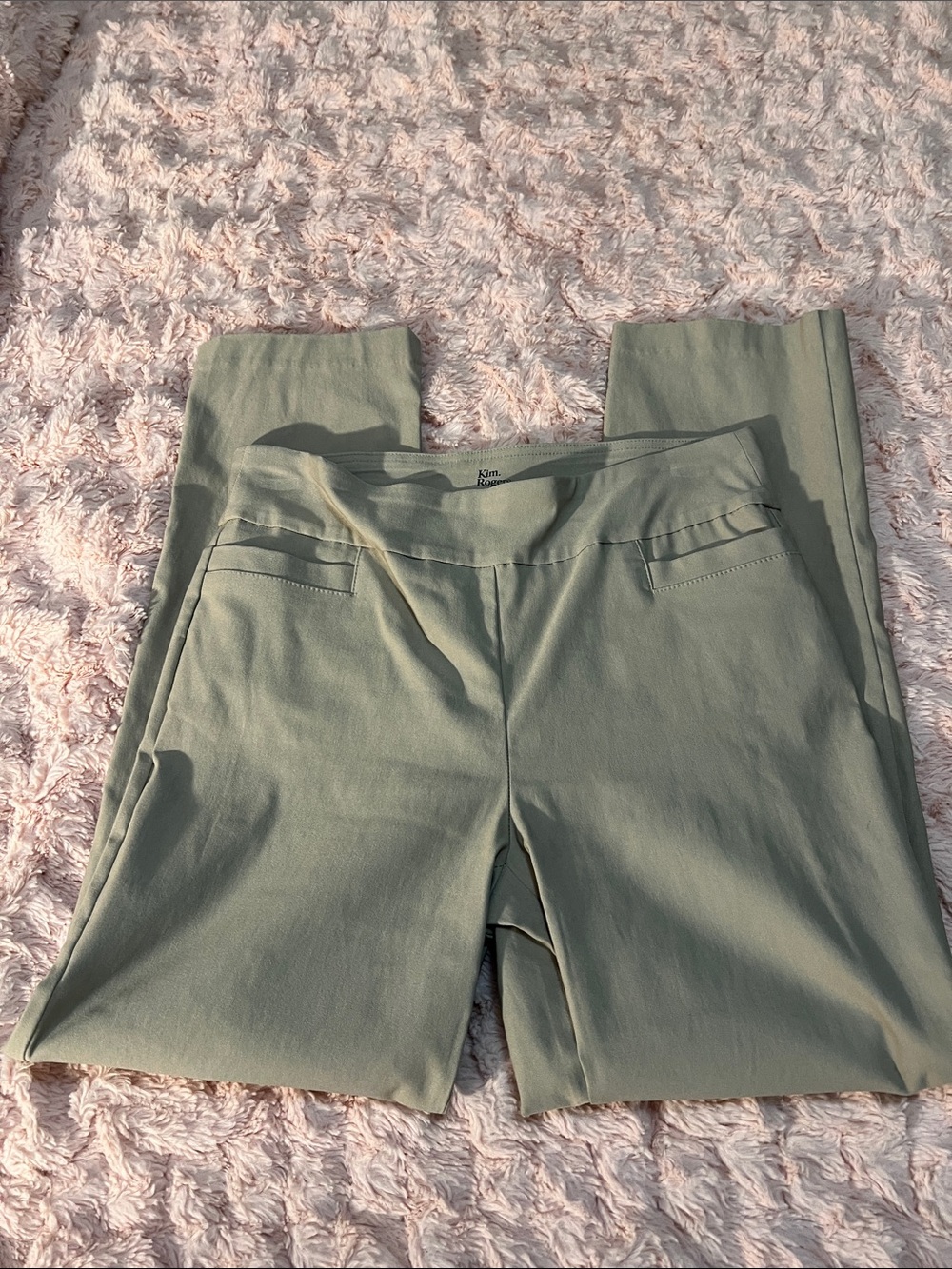 Kim Rogers Khaki Tummy Control  Straight-Leg Ponte Pants